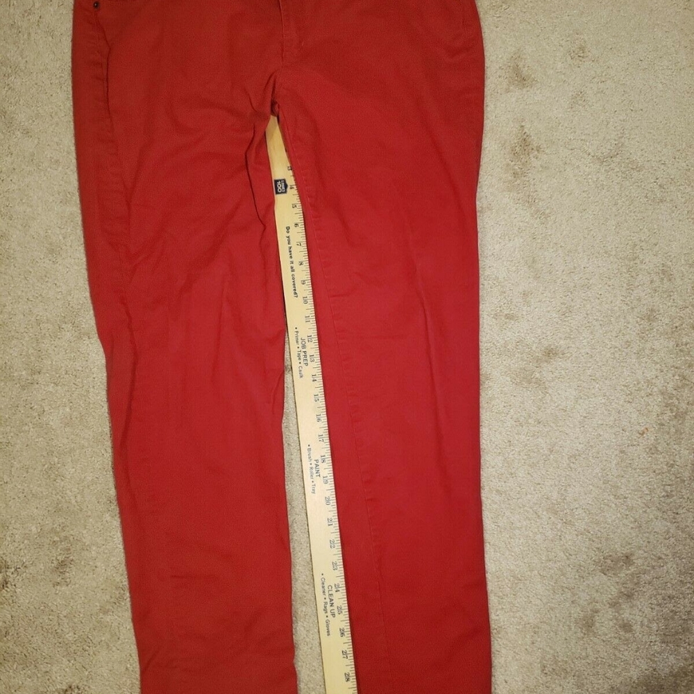 ♥️ LIZ CLAIBORNE RELAXED FIT RED JEANS SIZE 18T 37 W 32 L ♥️ - Picture 7 of 11
